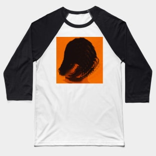 OVER IT Dark Glitch Art Portrait Baseball T-Shirt